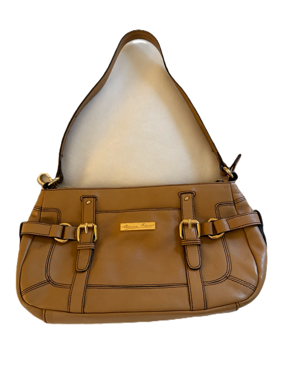 Etienne Aigner Leather Purse Boho Hobo Bag Classic Satchel Vintage Y2K Buckle